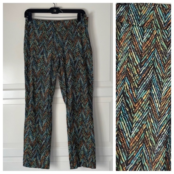 NIC+ZOE Pants - Nic + Zoe colorful chevron pattern print pants 15259